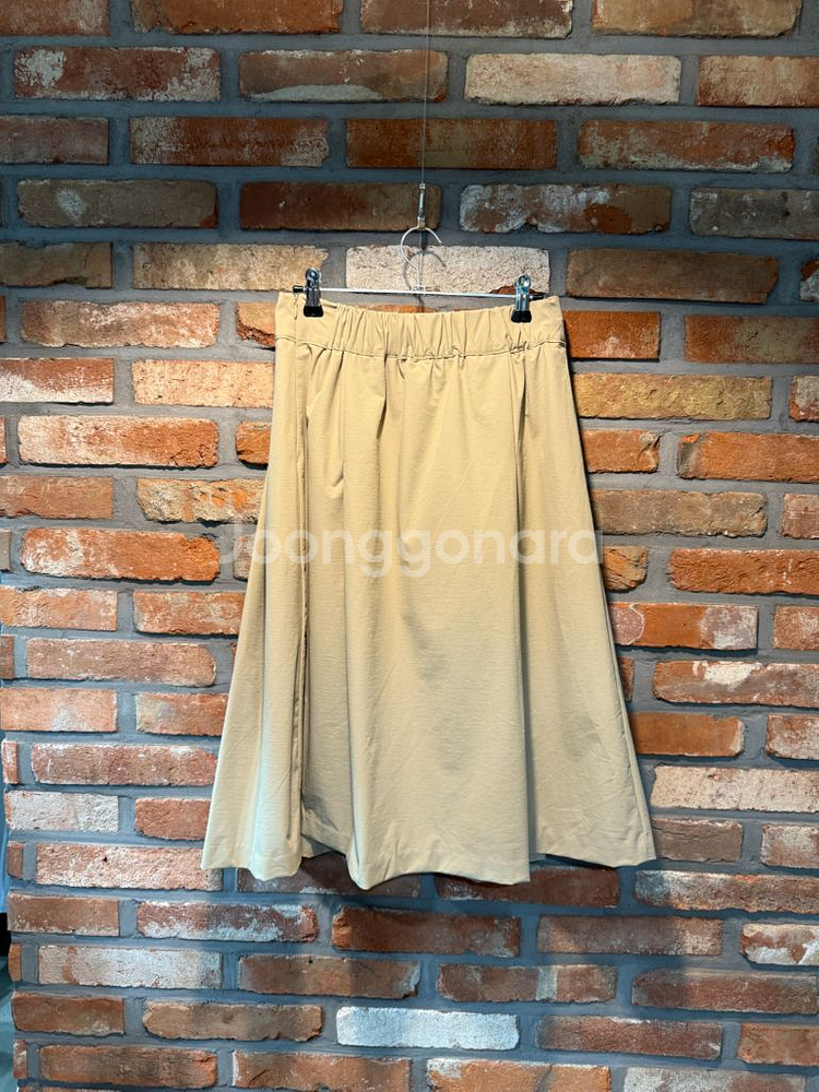 (L)베이지 핀턱 플리츠 미디스커트 미디치마 3306--2