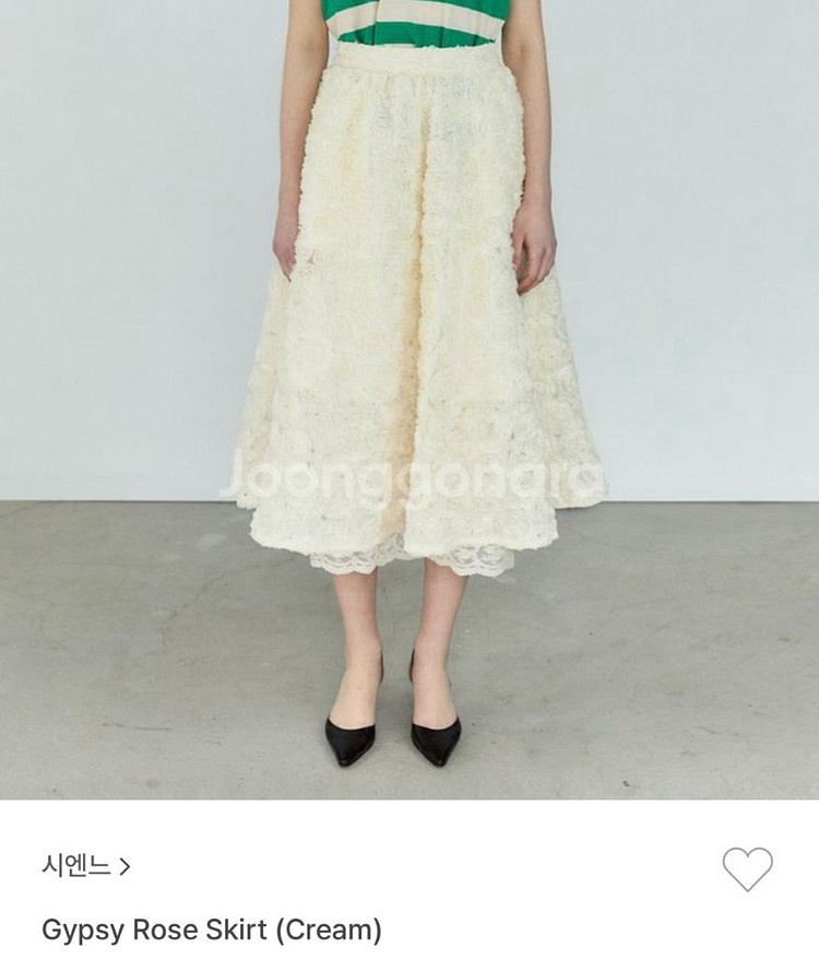 시엔느 sienne 집시로즈 스커트 크림 스몰 사이즈--0