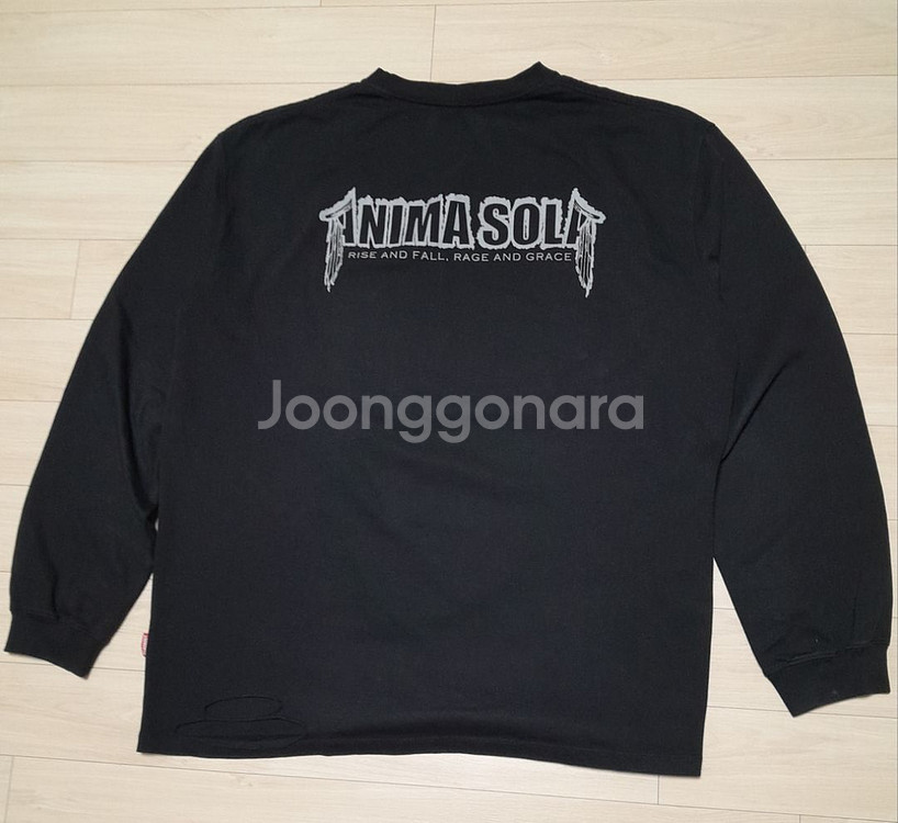 블랙아웃 긴팔 티셔츠 (L)--1