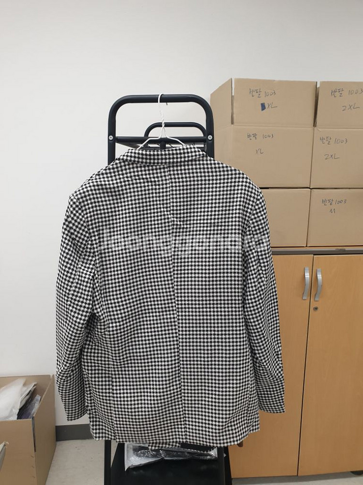 수트 남성더블자켓 체크 빅사이즈 여름 블 정장3XL 1--3