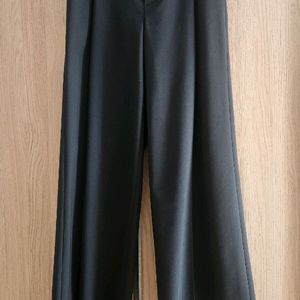 파사드패턴 썸머울 와이드팬츠 블랙 M