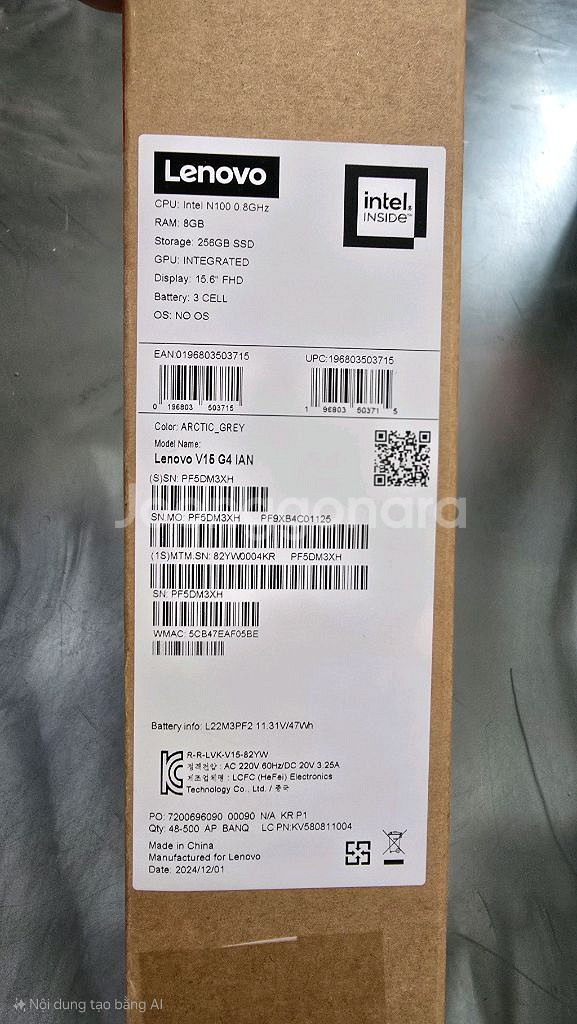 Lenovo V15 G4 IAN 노트북 (미개봉)--1