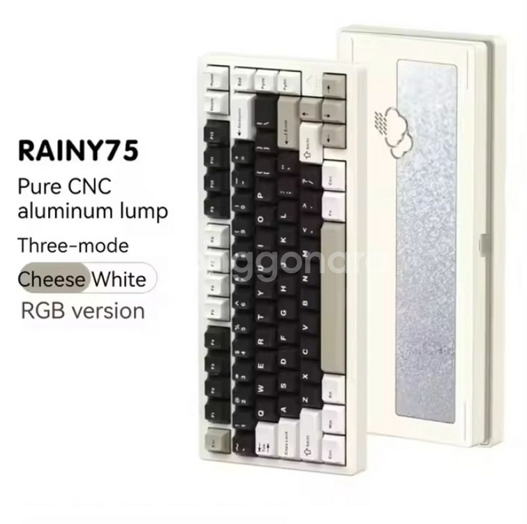 레이니 rainy 기계식키보드 치즈화이트75 풀알루미늄--0