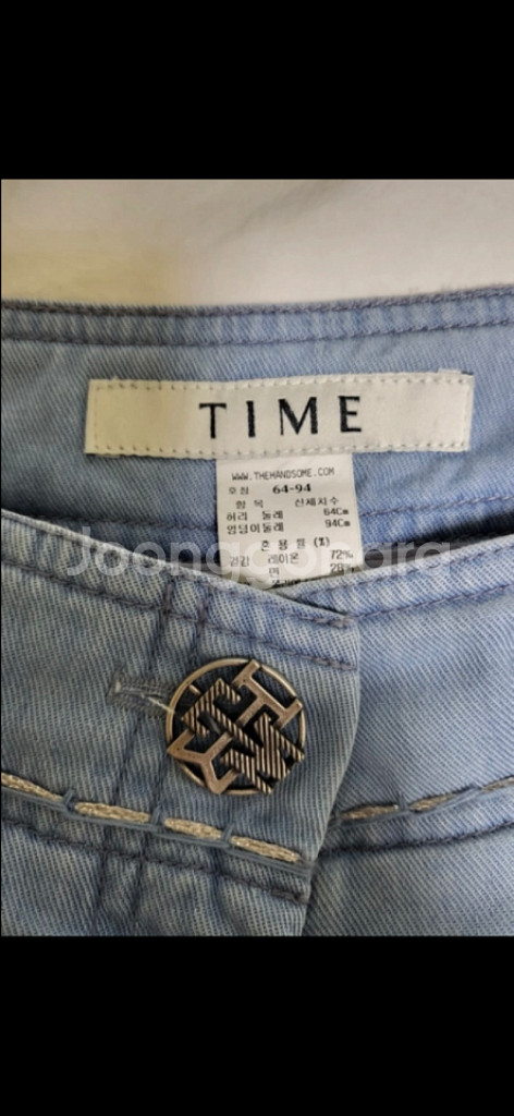 한섬 타임 TIME 스티치 데님 팬츠 64--6