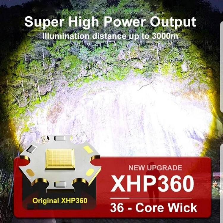 가장밝은 XHP360헤드랜턴.해루질.36코어--5