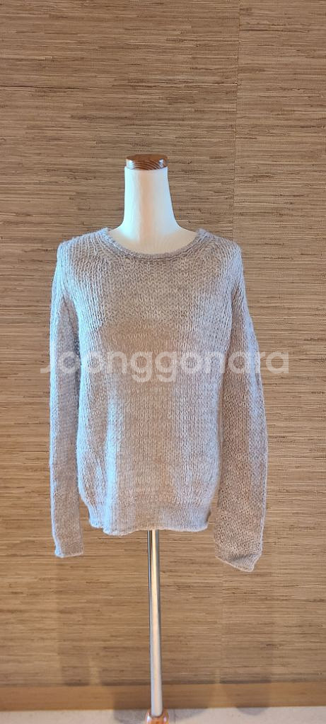 한섬 타임 그물 니트 상의--0
