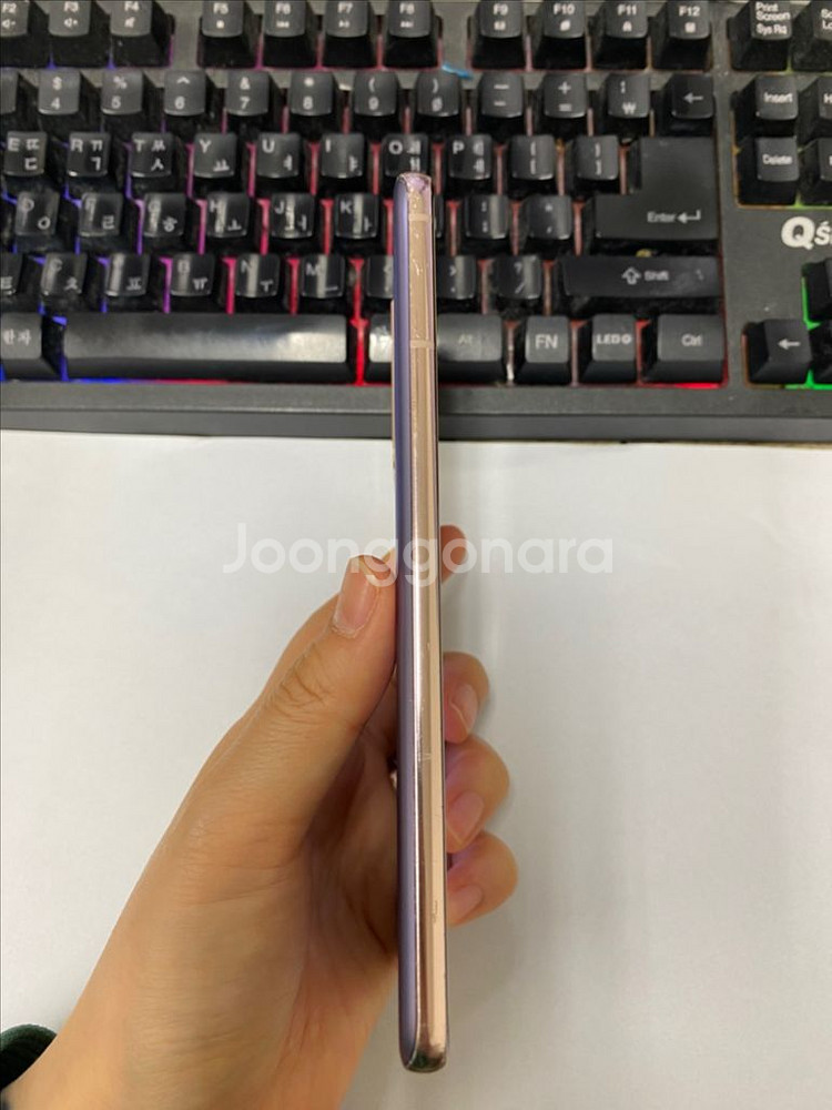 갤럭시S21플러스 퍼플 외관깔끔 256GB 무잔상 검멍--5