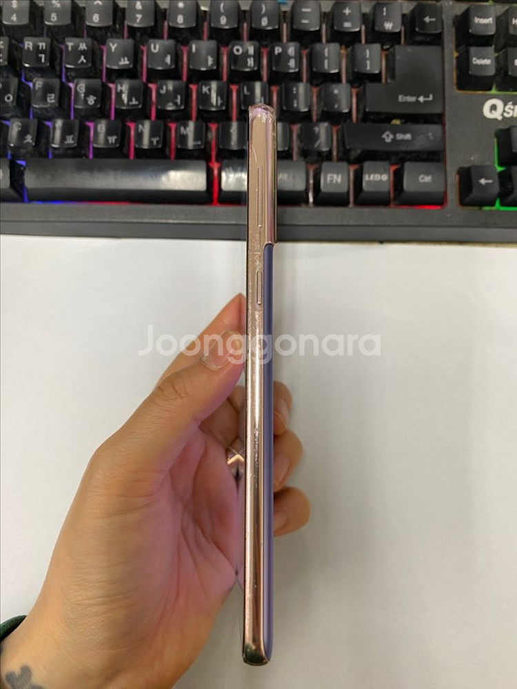 갤럭시S21플러스 퍼플 외관깔끔 256GB 무잔상 검멍--4