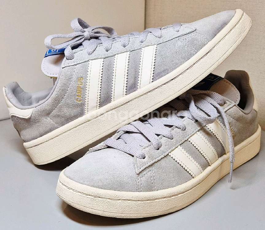 아디다스 캠퍼스 그레이 스니커즈 245mm--0