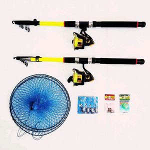 원투낚시대3m2대+4000번릴2대+릴줄+살림망,소품
