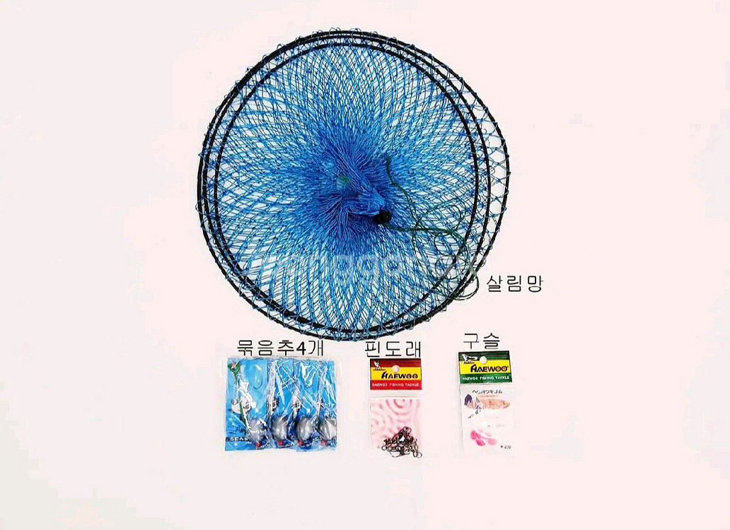 원투낚시대3m2대+4000번릴2대+릴줄+살림망,소품--8