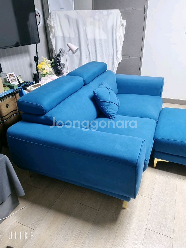 2~3인용 패브릭 소파+쿠션+스툴--3