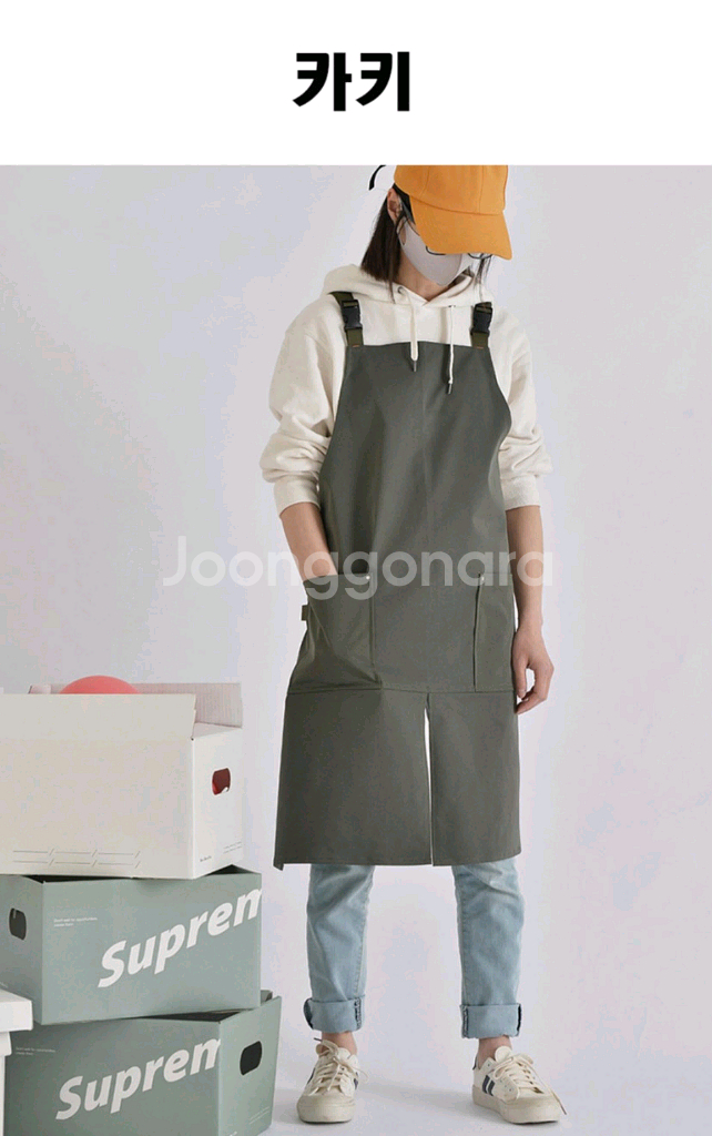 [앞트임 감성 앞치마] 공방/카페 필수템 / 색상선택--4