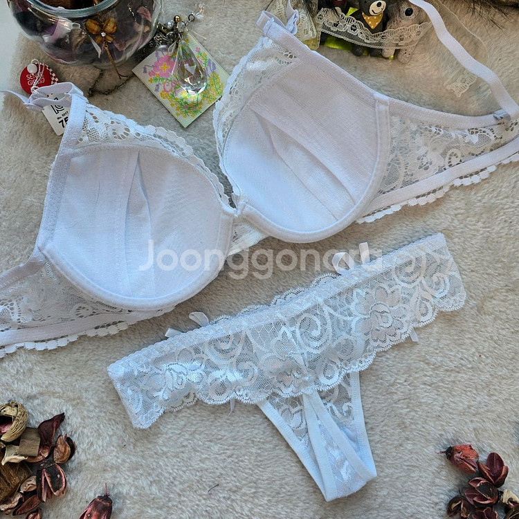 레이스 브라 티팬티세트 75B 3세트 묶음 판매 브라세--2