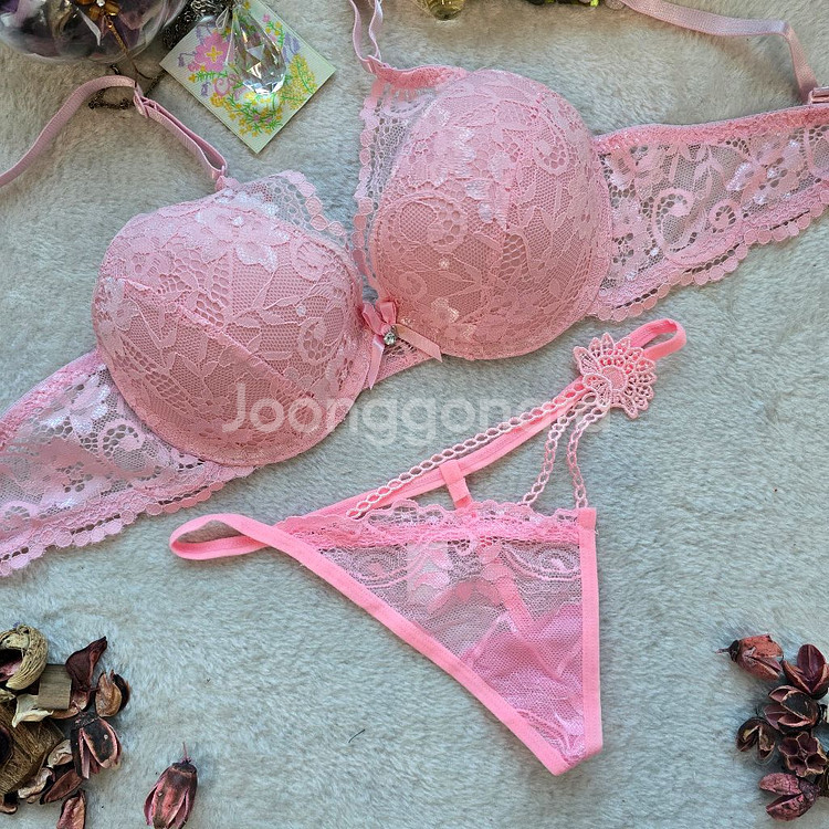 레이스 브라 티팬티세트 75B 3세트 묶음 판매 브라세--5