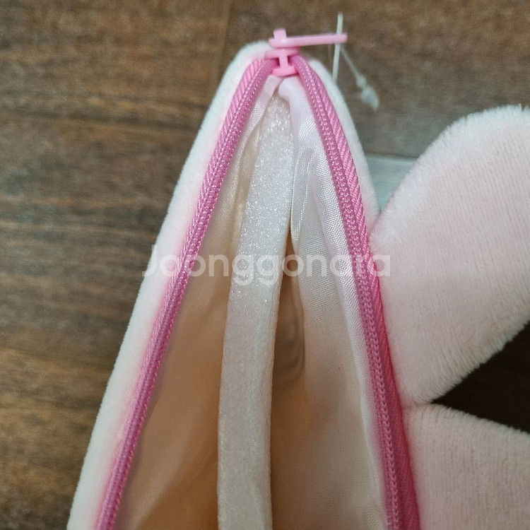 에스더버니 벨벳 파우치 분홍토끼--2