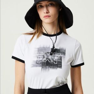 PXG 골프 여성 그래픽 라운드 반팔 티셔츠