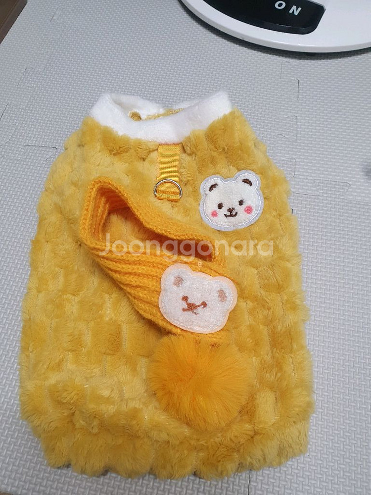 강아지 옷 모자 목도리--1
