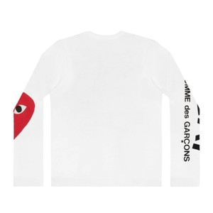 꼼데가르송 빅 하트 롱슬리브 티셔츠 화이트