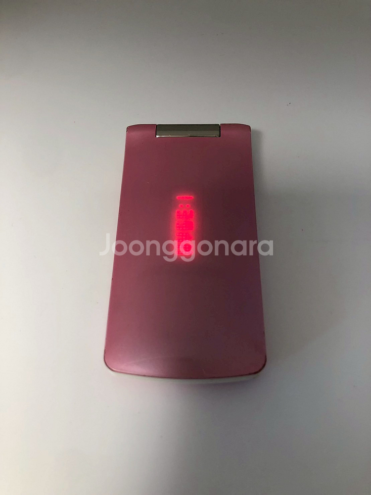 LG 휘슬폰(LG-LV7500) 핑크 소장용 기기--0
