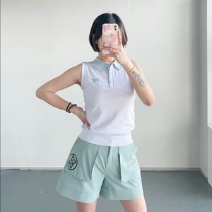 PXG 골프 여성 베이직 카라 썸머 반팔 스웨터