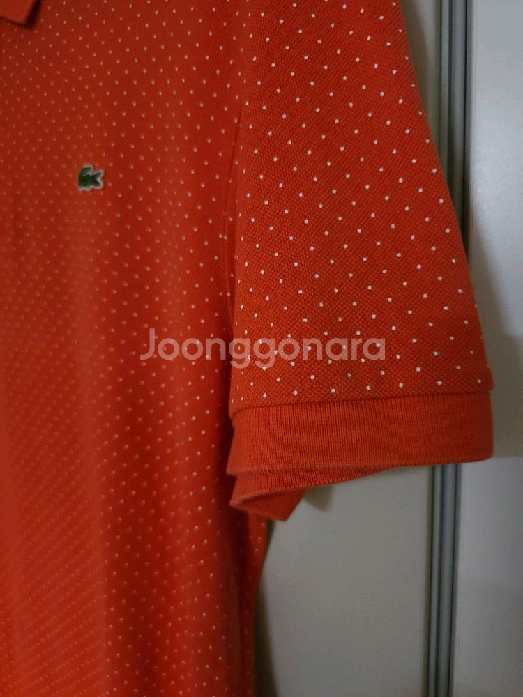 라코스테 여성 도트 반팔 카라티셔츠 105--2