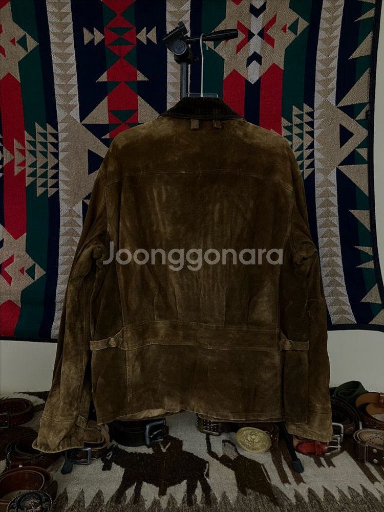 폴로 토바코 스웨이드 레더 필드 자켓--3