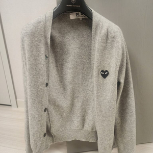 꼼데가르송 가디건 그레이 블랙와펜