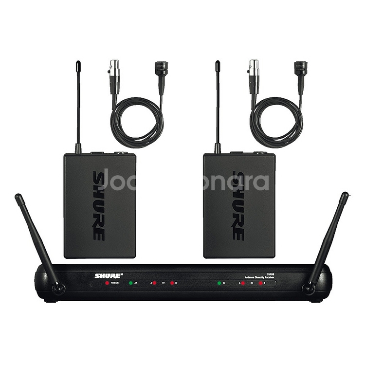 슈어 SHURE SVX188/CVL 2채널핀마이크세트--0