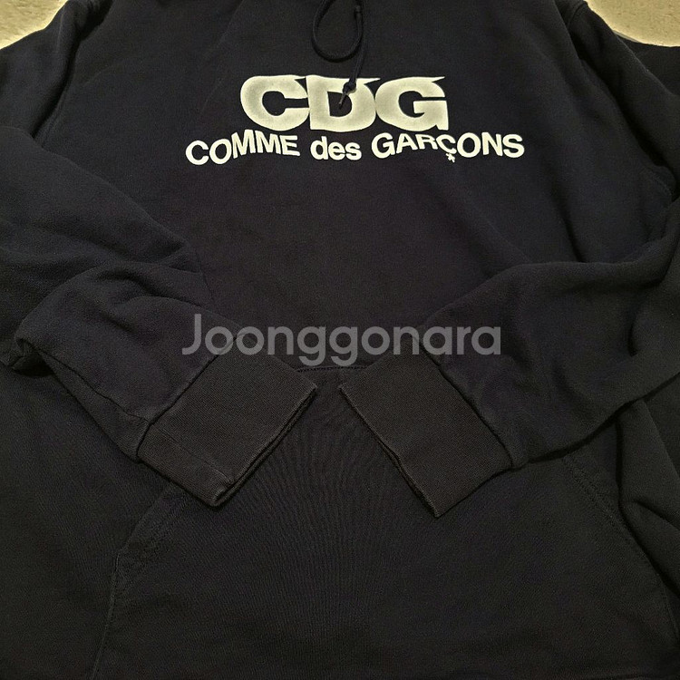 꼼데가르송 CDG로고 후드 XXL--4
