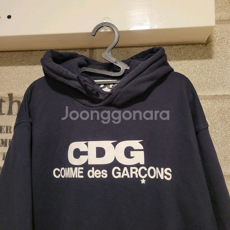 꼼데가르송 CDG로고 후드 XXL--2