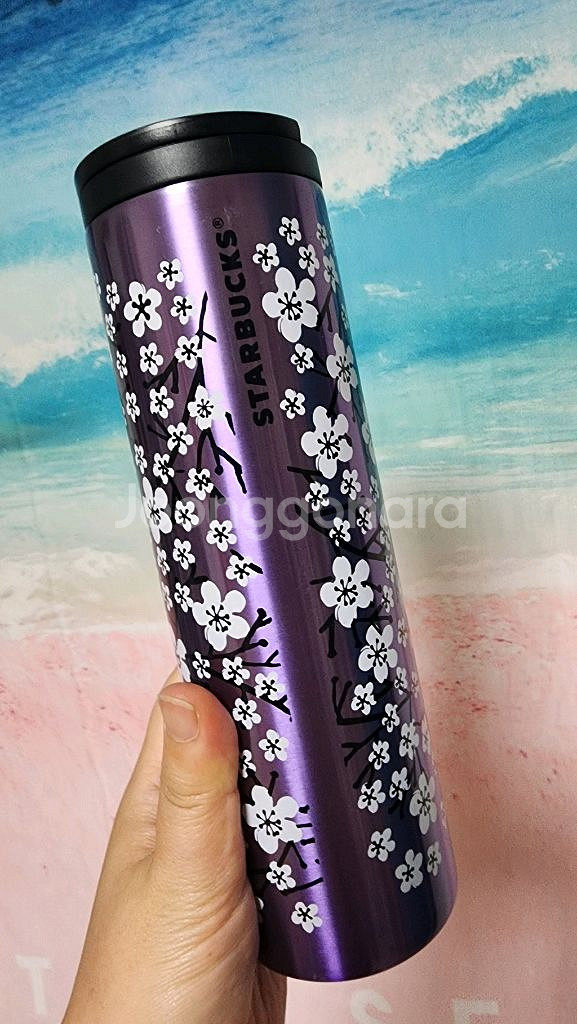 스타벅스 2017 퍼플 체리블라썸 트로이 텀블러 (아태--0