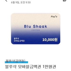 블루샥1만원 쿠폰 6000원 팝니다