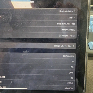 아이패드 미니 6세대 셀룰러 128GB