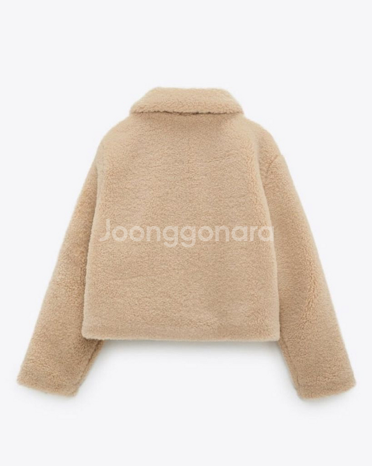 자라 Zara 뽀글이 양털 플리스 퍼 자켓--1