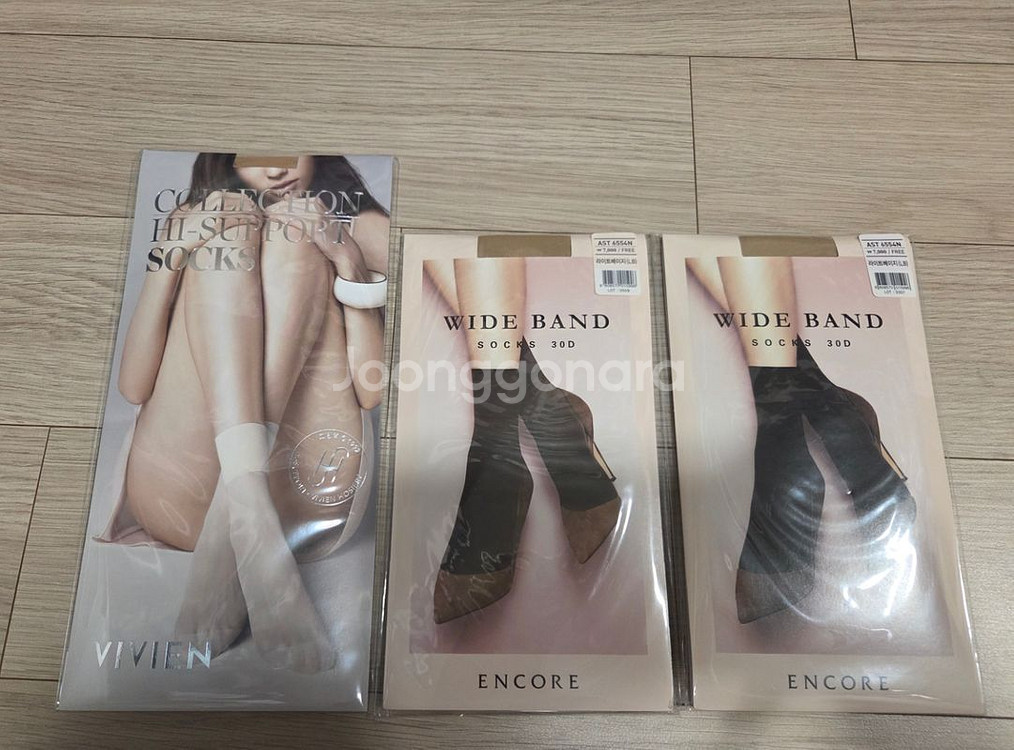백화점)비비안 앙코르 발목스타킹3개 베이지--0