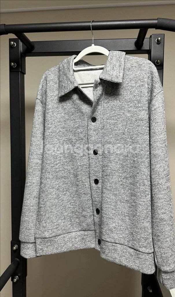 사진o) 루즈핏 얇은 가디건 멜란지 그레이 오버핏 봄--2