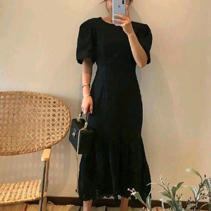 레이스 머메이드 펀칭 원피스 11am 파티수 바이씨니