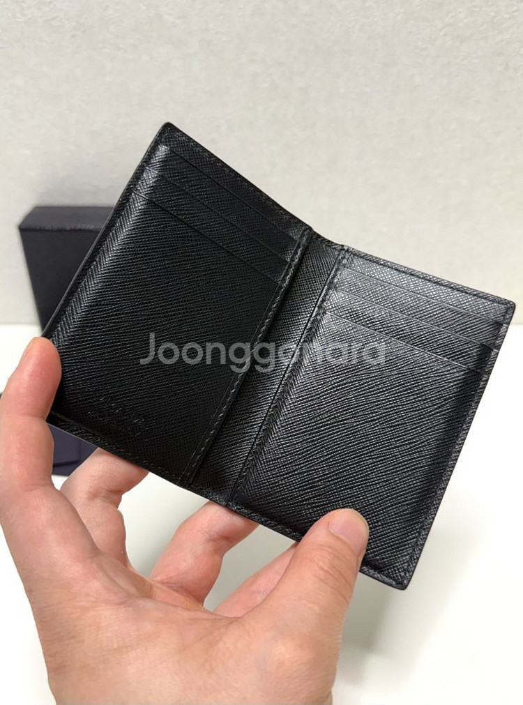(정품A급)프라다 사피아노 오거니이저 카드지갑 금장--3