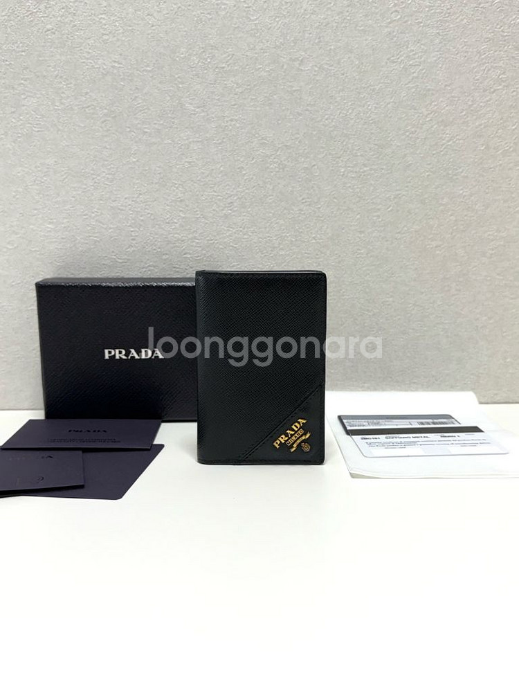 (정품A급)프라다 사피아노 오거니이저 카드지갑 금장--8