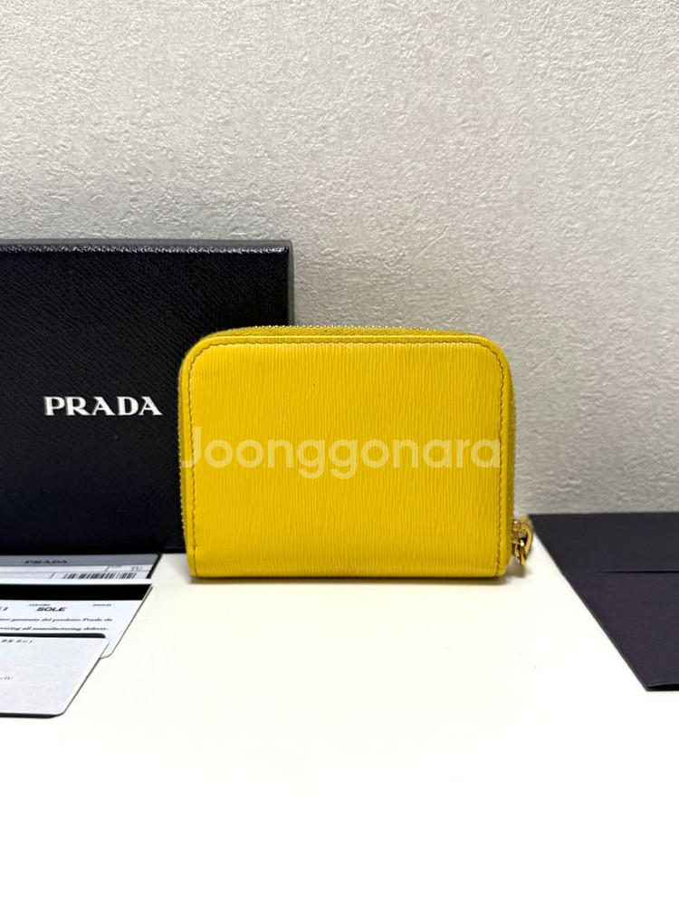 (풀구성)프라다 비텔로무브 메탈로고 지퍼 카드지갑--2