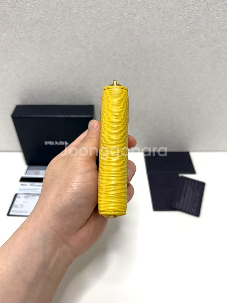 (풀구성)프라다 비텔로무브 메탈로고 지퍼 카드지갑--5