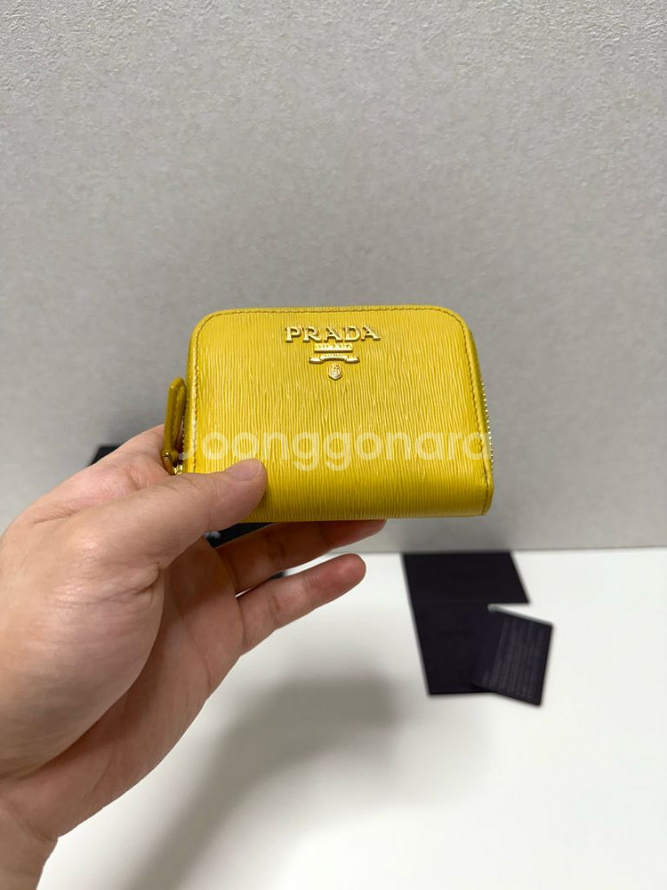 (풀구성)프라다 비텔로무브 메탈로고 지퍼 카드지갑--4