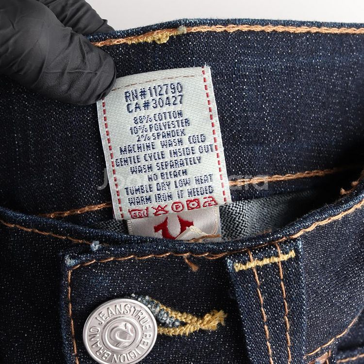 [XS]트루릴리전 W24 진청 생지 플레어진 부츠컷 데--6