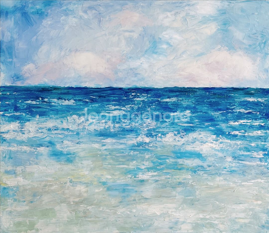 시원한 바다 풍경 그림 인테리어 액자--0
