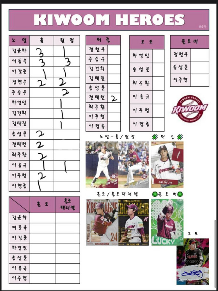 Kbo카드 판매합니다--0