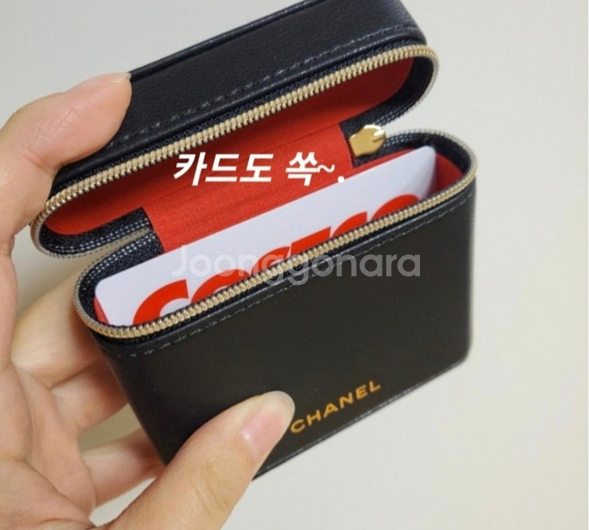 미니 가죽 샤넬 정품 립백(스트랩립폼 새상품)--4
