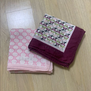 셀린느 손수건 핑크/버건디 2p
