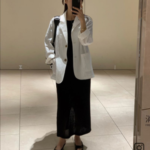 젬마월드 윈드자켓 여름자켓 하객룩 바스락자켓 카라자켓