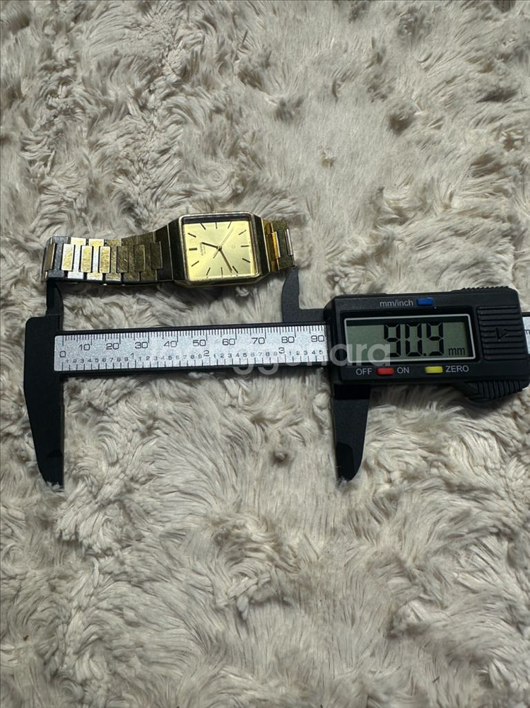빈티지 삼성 카파 골드 사각 쿼츠 남성 시계판매합니다--9
